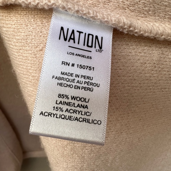 Nation LTD Pink Wool Topper Sweater Wool Cardigan Jacket - Picture 4 of 9